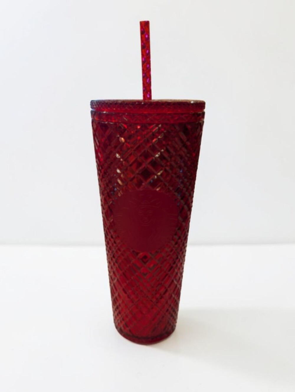 Starbucks 2021 Holiday Ruby Red Jeweled Studded Venti Tumbler 24oz NWOT